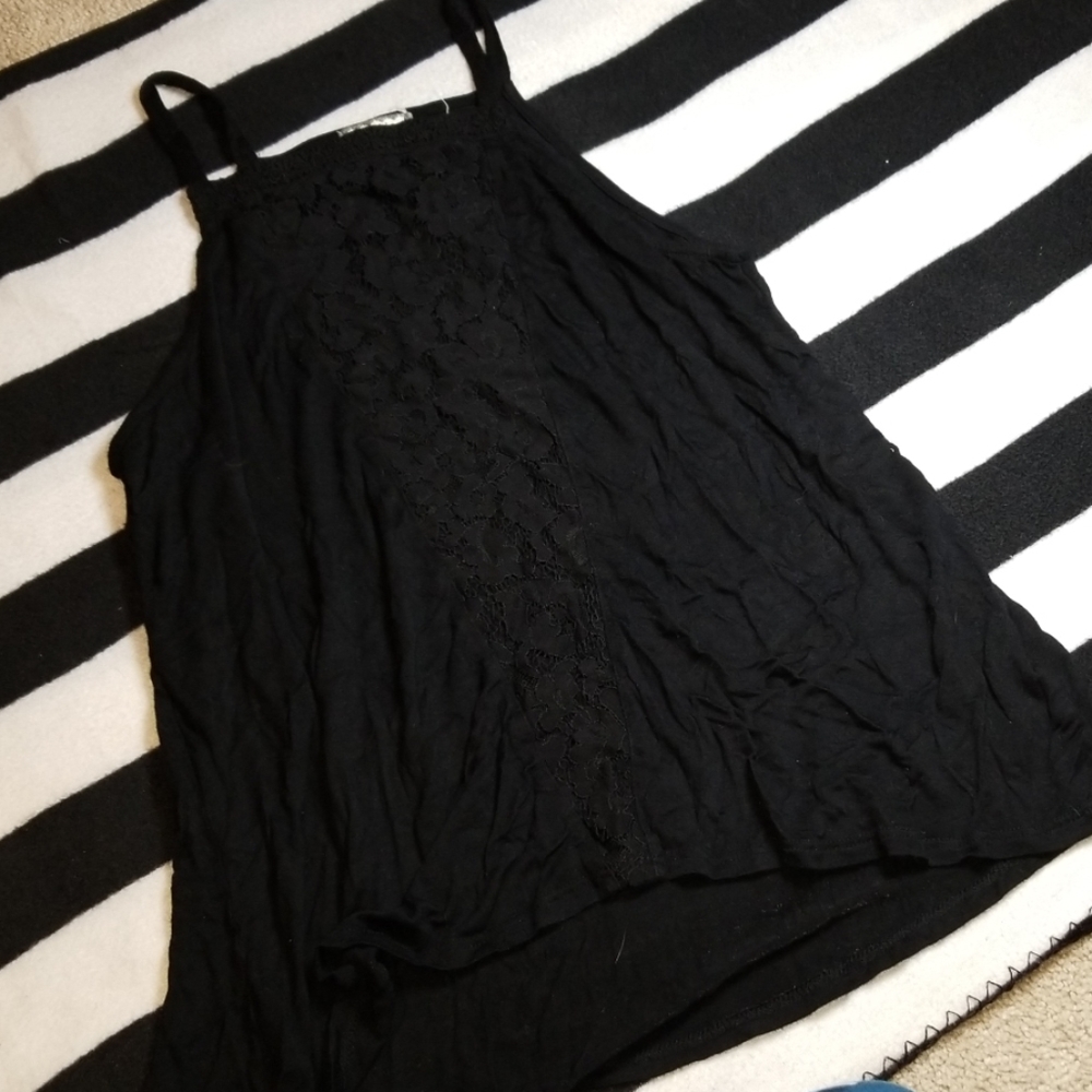 Lace black tank